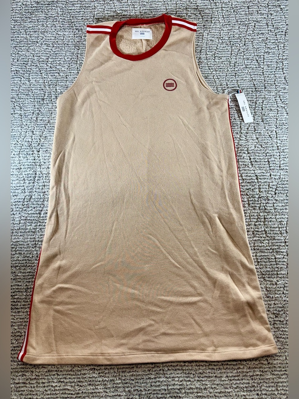 NWT Sol Angeles Women’s‎ Size Large Beige Baja Terry Dress